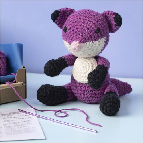 Sada na háčkování liška Amigurumi