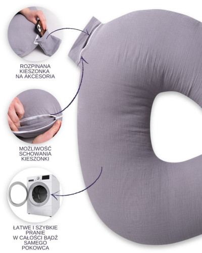 Mušelínový polohovací polštář MiniRelax 140 cm Babymatex
