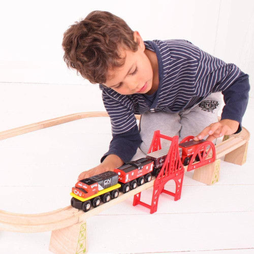 CN nákladní vlak + koleje Bigjigs Rail