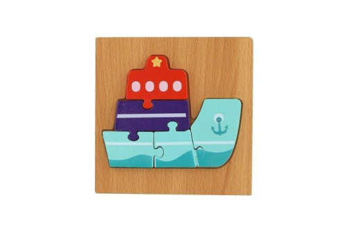 Vkládačka dřevěná zvířátka + dopravní prostředky