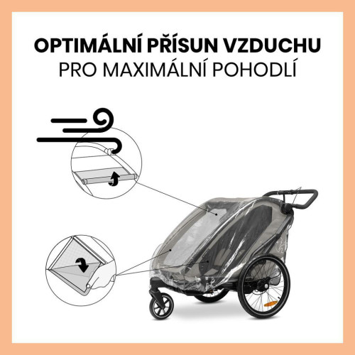 Pláštěnka na cyklovozík Bike N Walk Duo Hauck