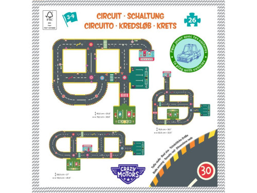 Gigant puzzle Závodní dráha Crazy Motors 26 ks Djeco