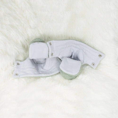 Capáčky Teddy fleece double Olive olivová Esito