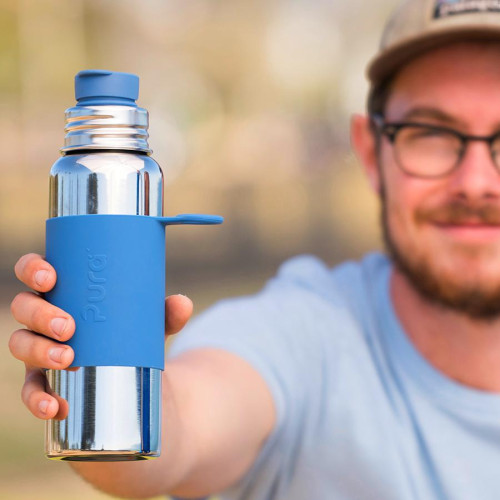 Nerezová láhev se sportovním uzávěrem, Pura 850 ml