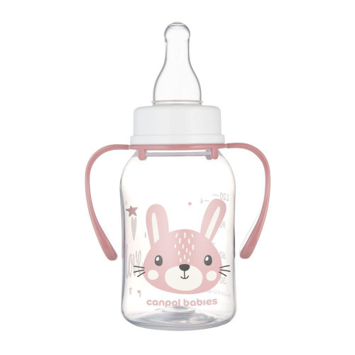 Láhev úzkohrdlá s úchyty Cute Animals 120 ml Canpol babies