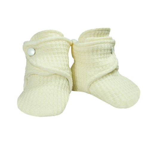 Capáčky pro miminko barefoot svetrové Vanilla - smetanová Esito