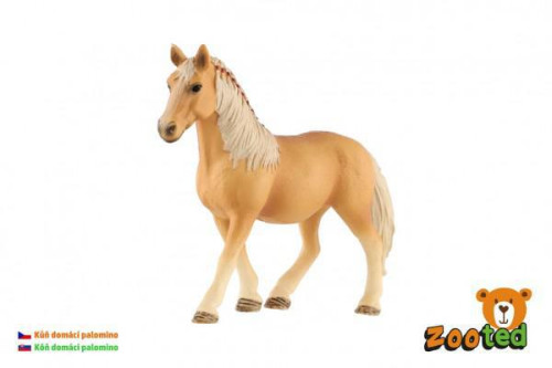 Kůň domácí palomino zooted plast 13 cm