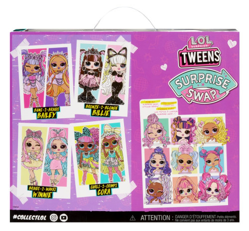 L.O.L. Surprise! Swap Tweens panenka a mini Tweens česací hlava Bailey