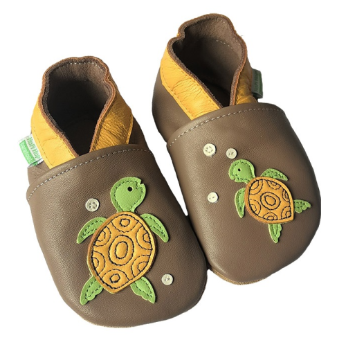 Kožené capáčky Barefoot Vel. L (12-18 měs.) Hopi Hop