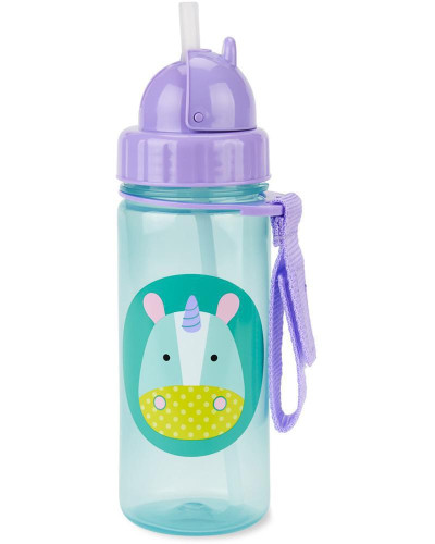 Hrnek s brčkem bez PVC A BPA 12 m+ Skip Hop Zoo 385 ml