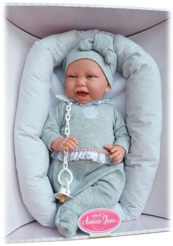 CARLA 33228 Antonio Juan - realistická panenka miminko s látkovým tělem - 42 cm