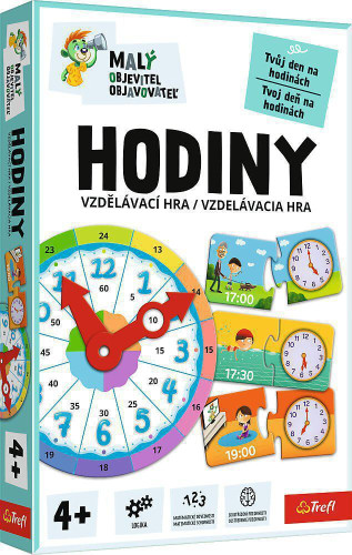 Malý objevitel Hodiny vzdělávací společenská hra 19x29x4 cm
