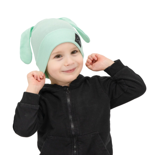 Jarní čepice s ušima Color Mint Esito