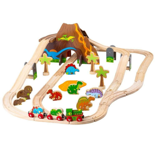 Dřevěná vláčkodráha dinosauři Bigjigs Rail