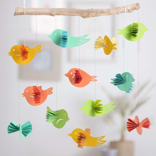 Kreativní sada První skládání Ptáčci závěsní Craft Kit Haba