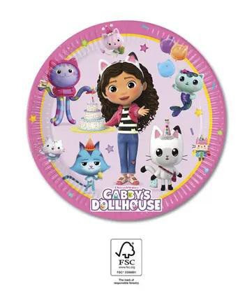 Talíře papírové EKO - Gábinin kouzelný domek 20 cm/8 ks