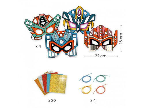 Masky superrobotů k dotvoření Djeco