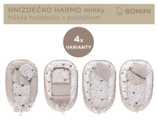 Hnízdečko Harmo s polštářkem minky Bomimi