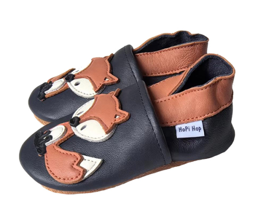 Kožené capáčky Vel. XL (18-24 měs.) Hopi Hop