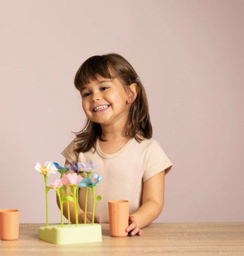 Kreativní sada květinářství pro děti – výroba květin, flower market set se strojem