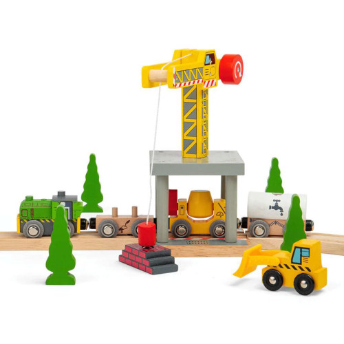 Velký jeřáb žlutý Bigjigs Rail