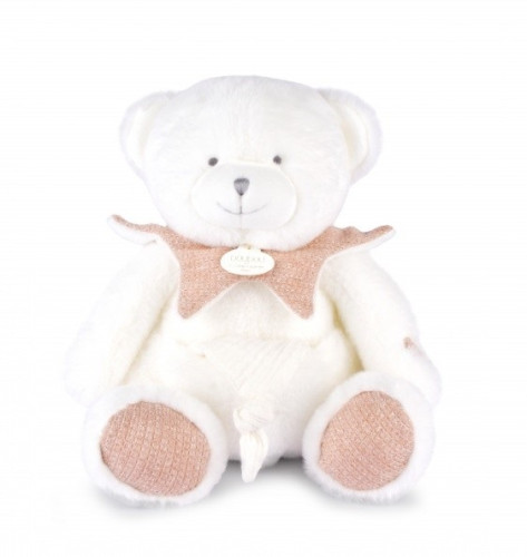 Dárková sada Plyšový medvídek s dečkou 30 cm růžový Doudou