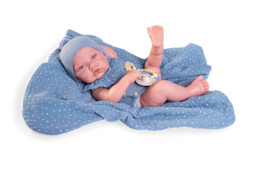 Realistická panenka miminko s celovinylovým tělem Sweet reborn Nacido 42 cm Antonio Juan
