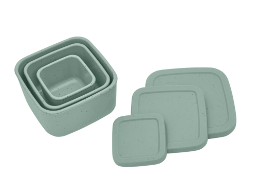 Sada boxů na svačinu 3 ks Platinum Silicone KikkaBoo