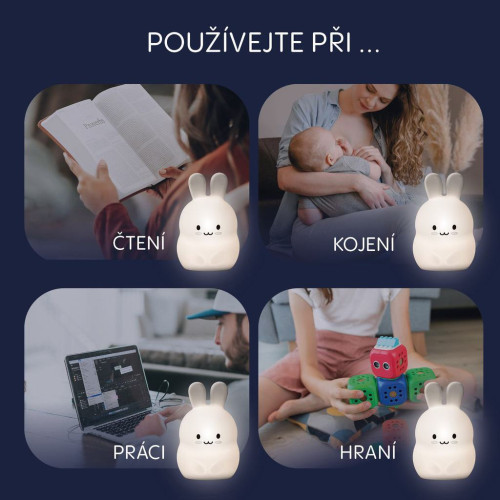 Silikonová LED noční lampička vel. M Zopa