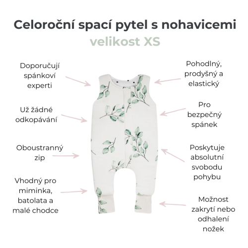 Celoroční spací pytel s nohavicemi Green Forest Sleepee