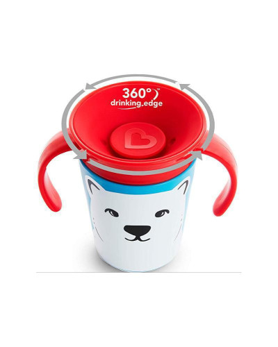 Munchkin - Juniorský hrneček WildLove 360° s oušky 177 ml