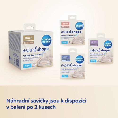 Láhev antikoliková Natural Shape 330 ml Canpol babies
