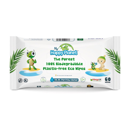 Happy Planet 100% BIO vlhčené ubrousky 60ks Aquaint