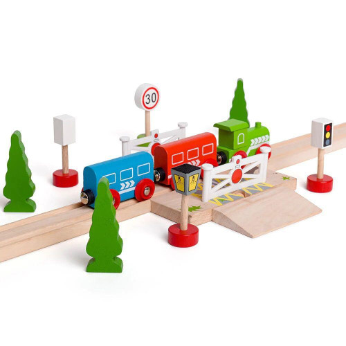 Sada dřevěných dopravních značek Bigjigs Rail
