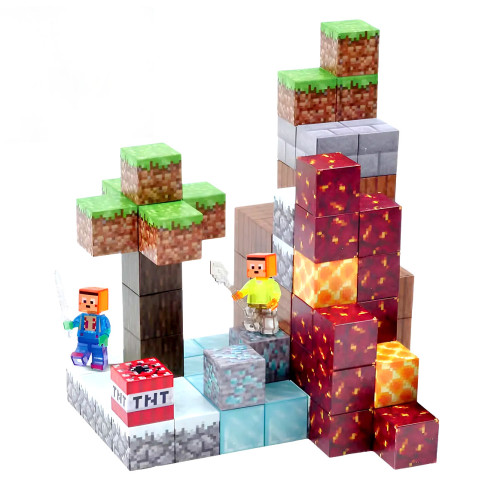 Magnetická stavebnice Minecraft Diamond Lava TNT 87 ks