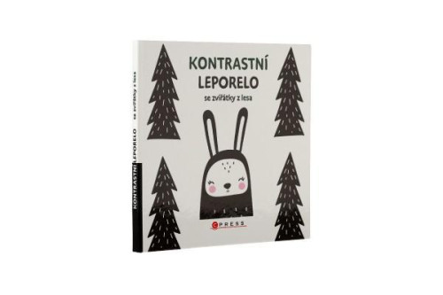 Leporelo kontrastní se zvířátky z lesa