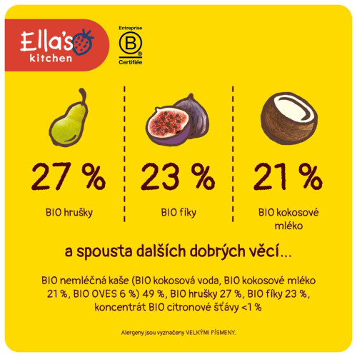 Ella's Kitchen BIO Nemléčná kaše s hruškami a fíky (100 g)