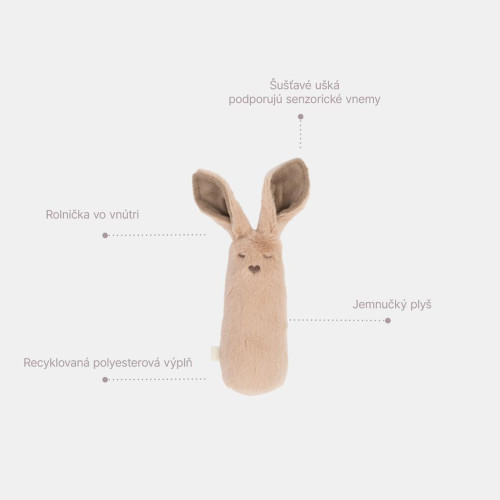 Bibs Kangaroo plyšové chrastítko