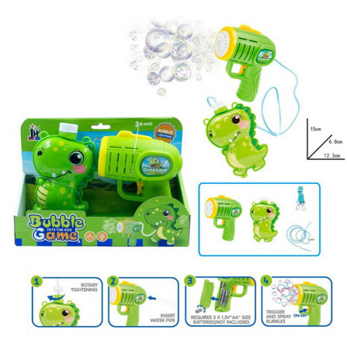 Bublifuk pistole s externí nádržkou dinosaurus 280 ml