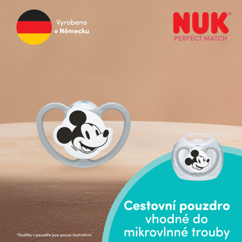 Dudlík Perfect Match Air Mickey 6-18 m 1 ks box Nuk