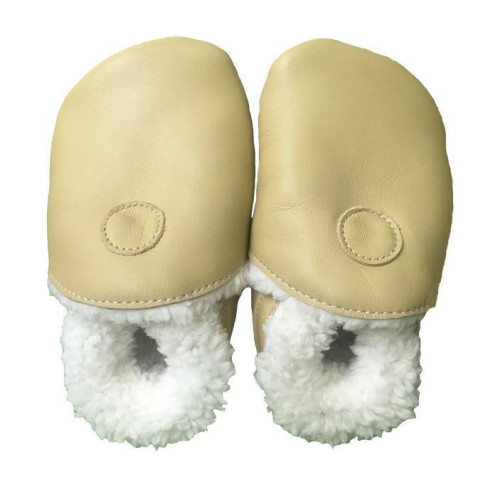Kožené capáčky Barefoot Zimní Camel Hopi Hop