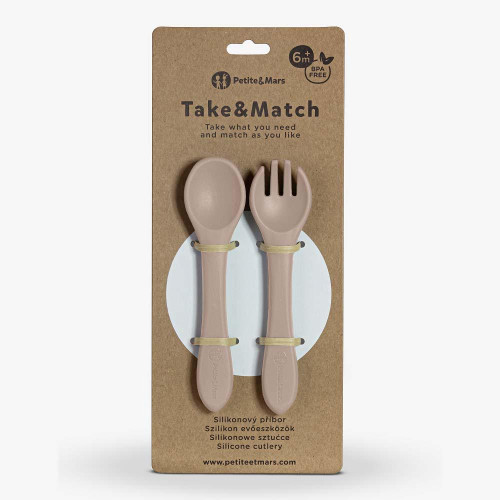 Příbor silikonový Take & Match 6 m+ Petite & Mars
