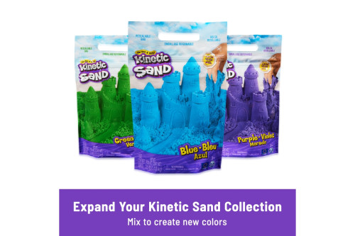 Krabice tekutého písku s podložkou modrá Kinetic Sand
