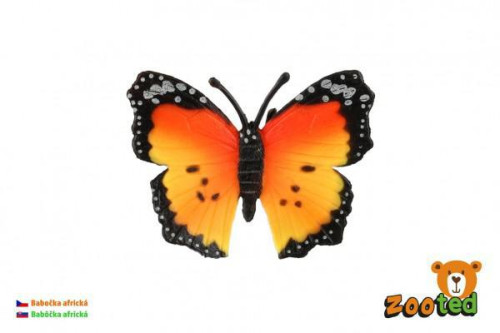 Motýl Monarcha africký (babočka) zooted plast 7 cm