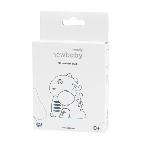Dětský silikonový koupelový kartáč New Baby