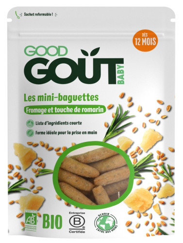 Good Gout Mini bagetky s rozmarýnem a sýrem BIO 70 g