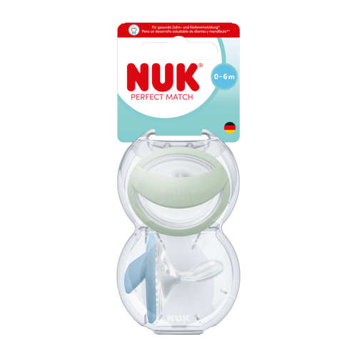 Dudlík Perfect Match 0-6 m 2 ks v boxu Nuk