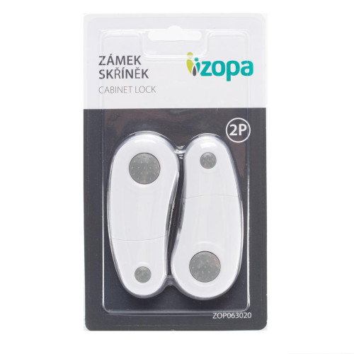 Zámek skříněk 2 ks white/grey