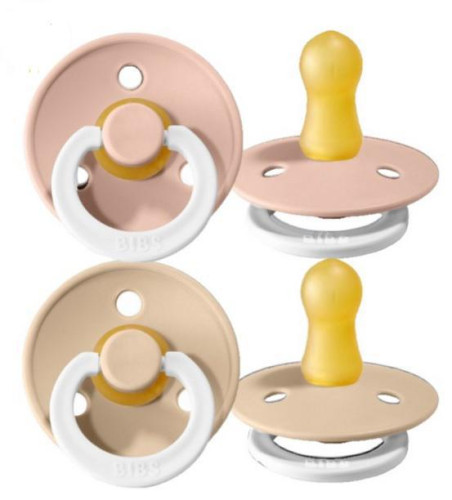 Dudlíky kaučuk 2 ks 0-6 měsíců Colour Bibs