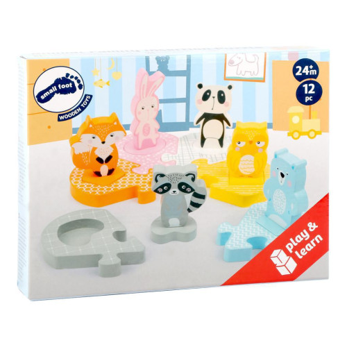 Dřevěné vkládací puzzle zvířátka small foot